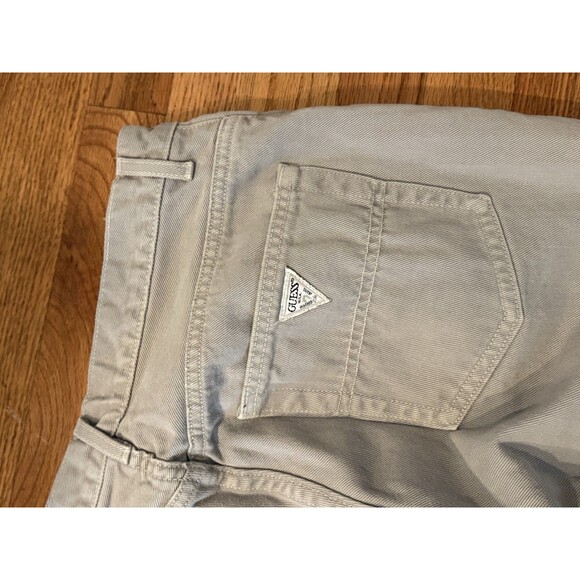 Vtg 90's Guess Jeans Men 32  Khaki Tan Button Fly Relaxed Baggy USA Y2k - Picture 8 of 11